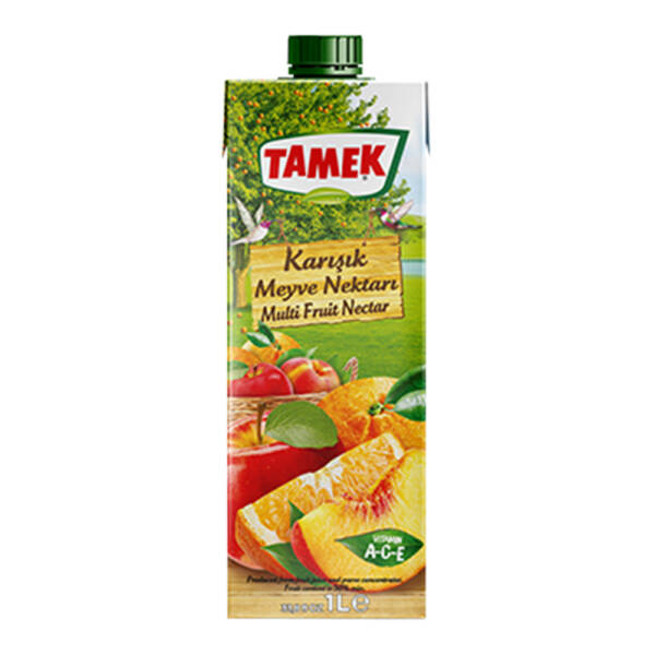 tamek multi fruit meyve nectar pack 1lt