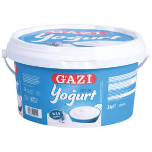 gazi yaourt 3.5% bt 3kg ciftlik mavi
