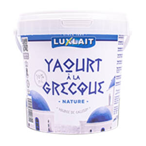 yaourt grec 1kg luxlait 10% m.g.