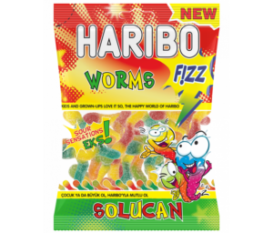 haribo fizz worms 80gr