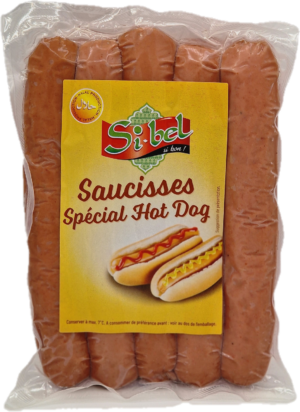 sibel hot dog saucisse 630gr