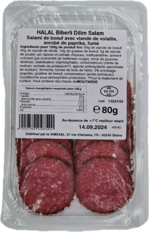 biberli dilim salam 80gr (salami aux piments)4854