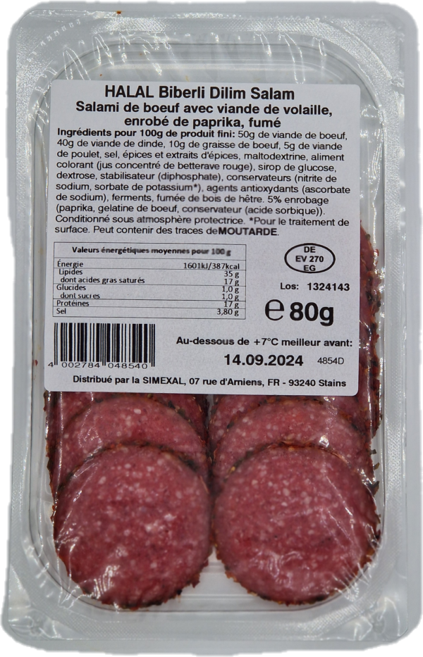 biberli dilim salam 80gr (salami aux piments)4854