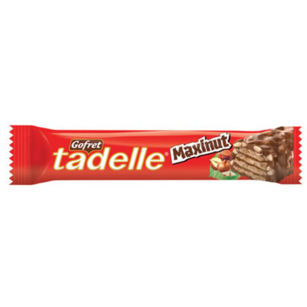 tadelle gaufrette chocolat morceaux de noisette 30gr (maxinut) 21