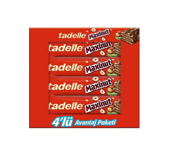 tadelle gaufrette chocolat morceaux de noisette (30grx4) (maxinut) 59