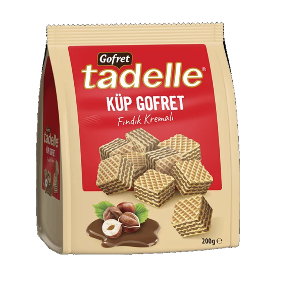 tadelle gaufrette en cube noisette 200gr