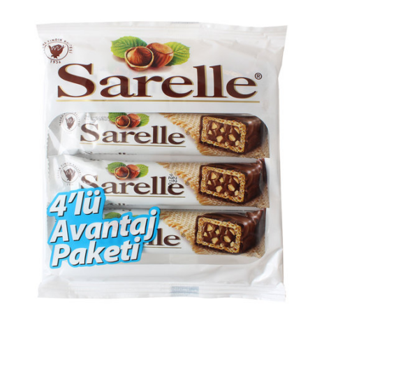 sarelle gaufrette duo choco-noisette (33grx4) 65