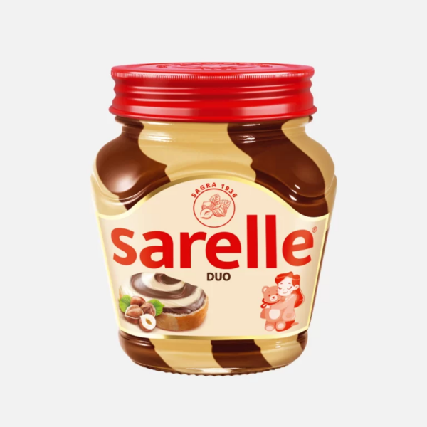 sarelle pate a tartine noisette-cacao et lait 350gr (duo)