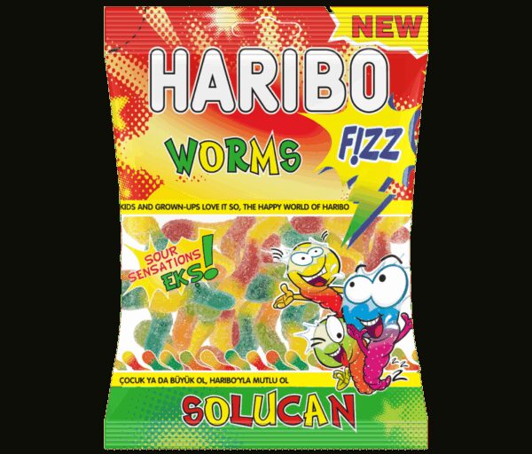 haribo fizz worms  80gr